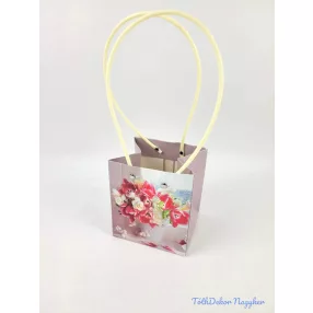 Virágmintás virágtáska kicsi kocka - 4