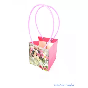 Virágmintás virágtáska nagy kocka - 3