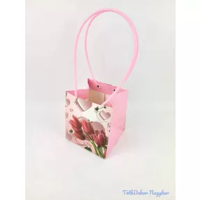 Virágmintás virágtáska nagy kocka - 6