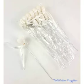 Pálcás szív betűző 12 db/csomag 21 cm - Gl Fehér