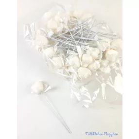 Pálcás szív betűző 50 db/csomag 11 cm - Gl Fehér