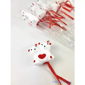 Pálcás macipár betűző 6 db/csomag 34 cm