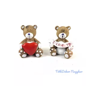 Ülő szerelmes maci 5x4cm