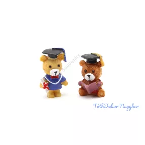 Ballagó maci figura 4x2,5cm