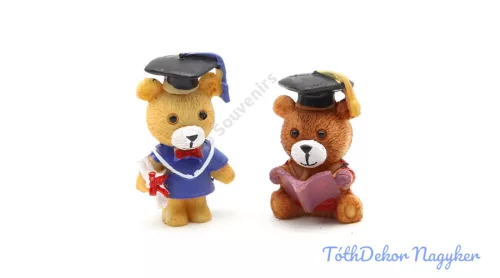 Ballagó maci figura 4x2,5cm