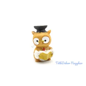 Ballagó bagoly figura könyvvel 5x3,5cm