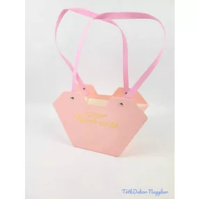 Virágtáska szögletes - Rózsaszín