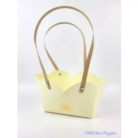 Virágtáska szirmos - Krém