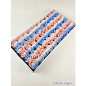   Szappanrózsa fej 50 db/doboz 5,5x5 cm - Babakék-Babarózsaszín