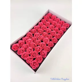 Szappanrózsa fej 50 db/doboz 4x3,5 cm - Sötét Rózsaszín