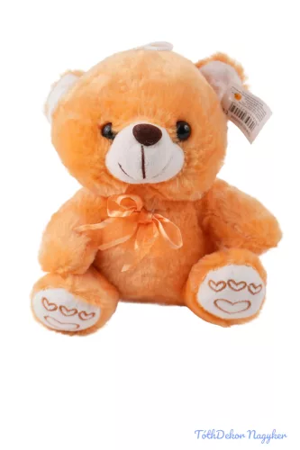 Simaszőrű plüss maci 22x18cm - Barna