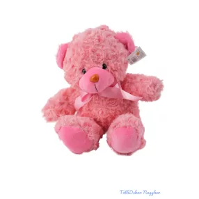 Szőrös plüss maci - Rózsaszín