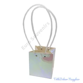 Virágtáska kicsi kocka - Irizáló