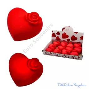 LED-es szív 6cm - Rózsás