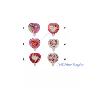 Szív önfelfújós lufi 15 cm 60-1