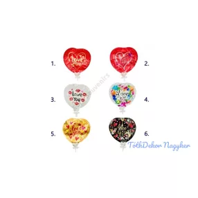 Szív önfelfújós lufi 15 cm 61-2