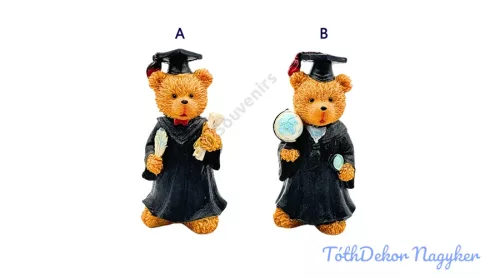 Ballagó maci figura 8x16cm - A