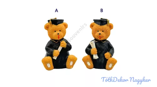 Ballagó maci figura 9x12cm - A