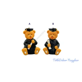 Ballagó maci figura 9x12cm - B