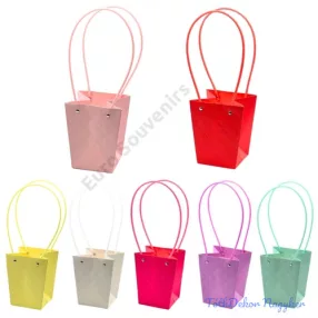 Virágtáska nagy trapéz rombusz mintás - Pink