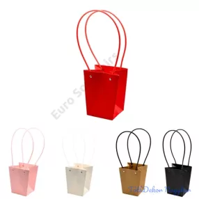 Virágtáska mini trapéz - Fekete