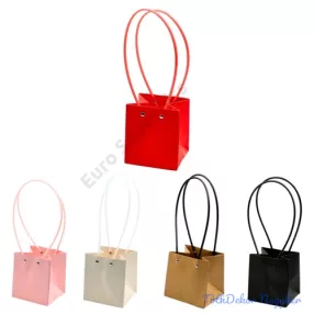 Virágtáska kicsi kocka - Fehér