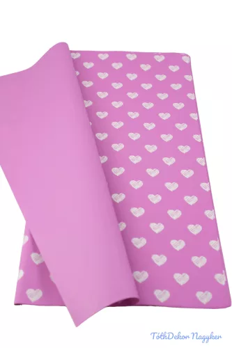 Fólia ív 57x57cm 20db/cs - Szivecskés - Lila