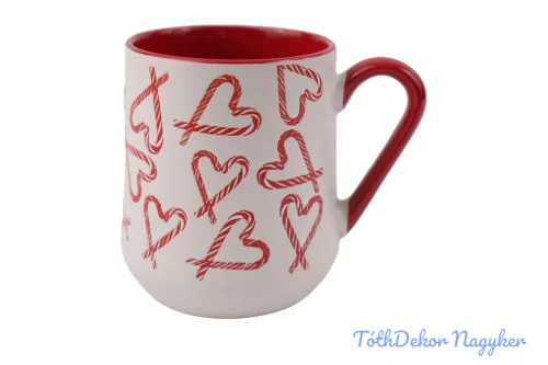 Szív mintás bögre 9x11cm