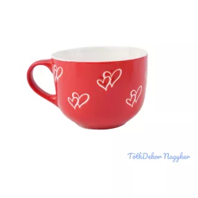 Szív mintás bögre 11x8,5cm - 1
