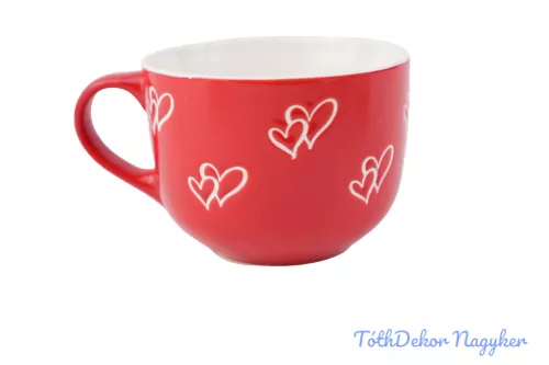 Szív mintás bögre 11x8,5cm - 1