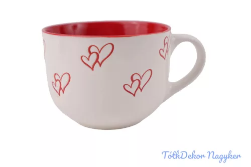 Szív mintás bögre 11x8,5cm - 2