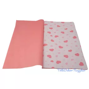 Fólia ív 56x56cm 20db/cs - Szivecskés - Rózsaszín