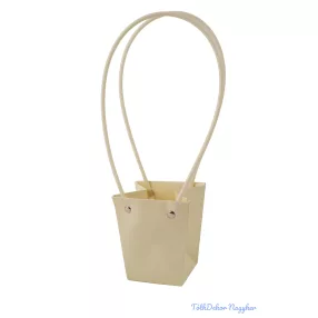 Virágtáska mini trapéz - Halvány Krém