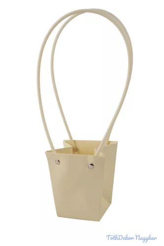 Virágtáska mini trapéz - Halvány Krém