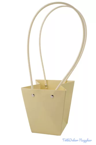 Virágtáska kicsi trapéz - Halvány Krém