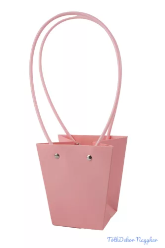 Virágtáska kicsi trapéz - Halvány Rózsaszín