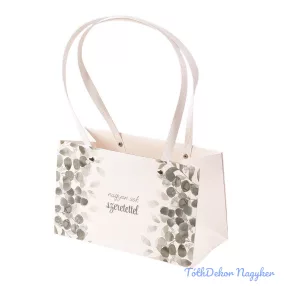   Feliratos tégla virág táska 22x10,5x13,5cm - nagyon sok szeretettel