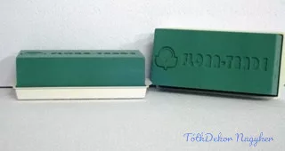 Tál egész tűzőhab téglával 23x11x7,7cm - Zöld