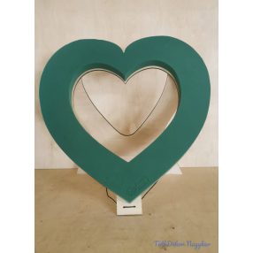 Kitámasztós tűzőhab szív Oasis habbal 75cm - Nyitott