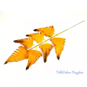 Páfrány levél 55cm - Barnuló Sárga