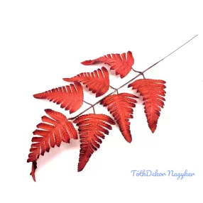 Páfrány levél 55cm - Vörös