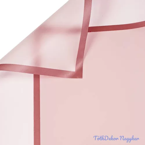 Áttetsző keretes matt fólia ív 58x58cm 20db/cs - Púder rózsaszín