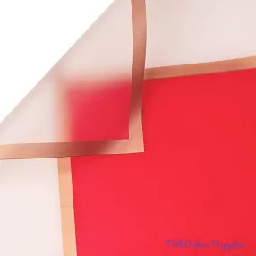 Áttetsző keretes matt fólia ív 58x58cm 20db/cs - Piros