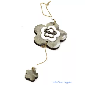 Home feliratos favirág függő - Szürke