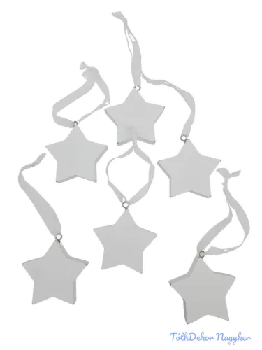 Fadekor fehér szalagos formák - Csillag