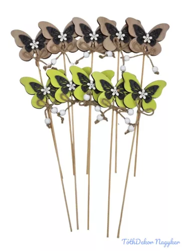 Zöld-Natúr fa betűző - Lepke