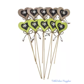 Zöld-Natúr fa betűző - Szív