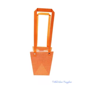 Kosármintás virág táska - Narancs