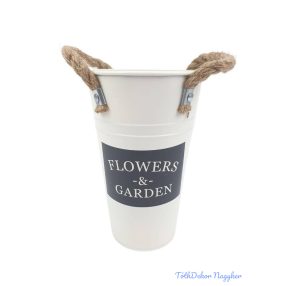 Kötél füles bádog virágtartó 20cm