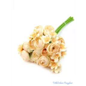 Boglárka 5 szálas köteg apró virágokkal 29 cm - Krém
